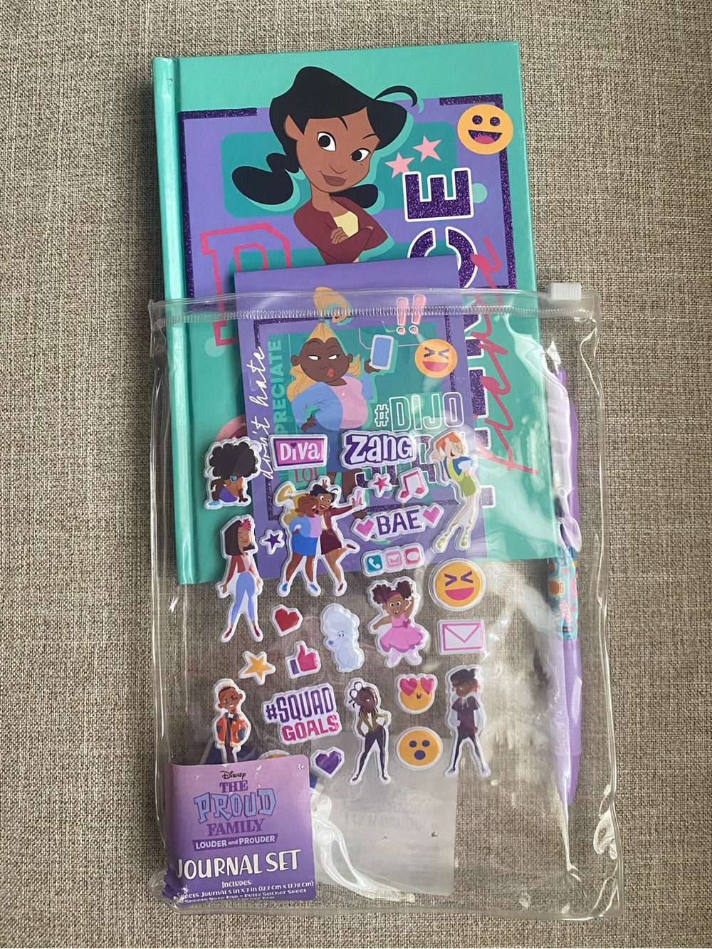 Disney The Proud Family Louder And Prouder Journal Set New Book Pen Stickers